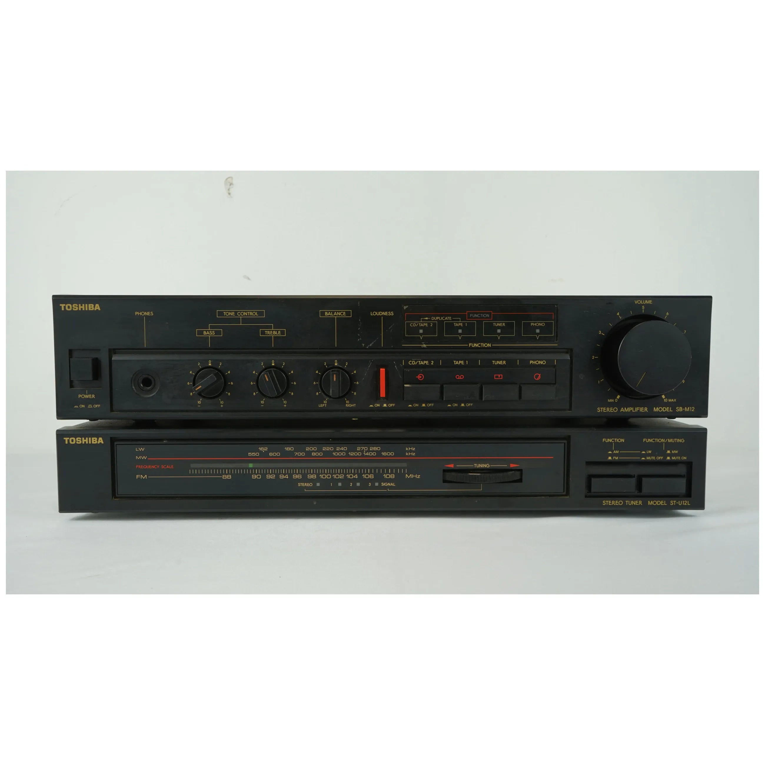 Ampli Toshiba SB-M12 et tuner Toshiba ST-U12L