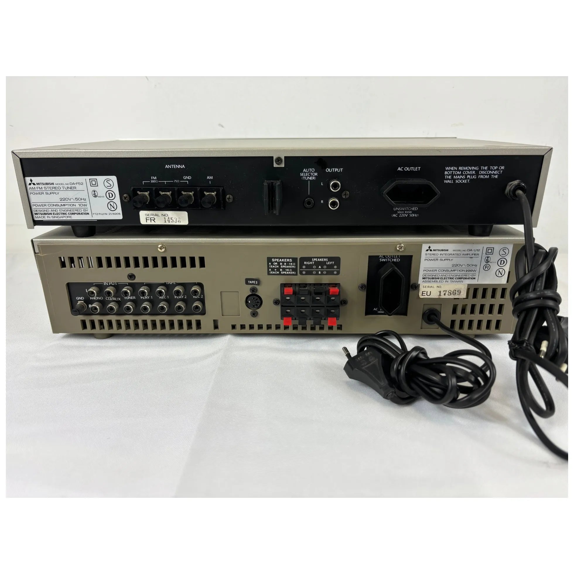 Amplificateur Mitsubishi DA-U12 et tuner DA-F52
