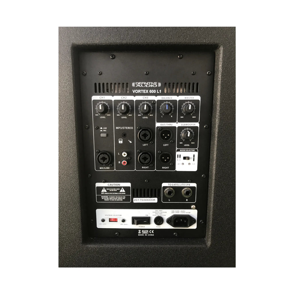 Système de sono Vortex 600 L1 – 600 W RMS (pack colonne + caisson)