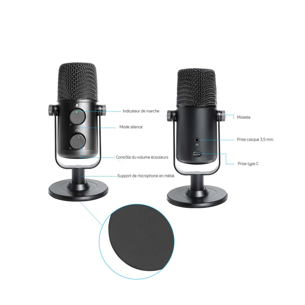 Pack micro + casque Power Studio Vibe Podcast Bundle