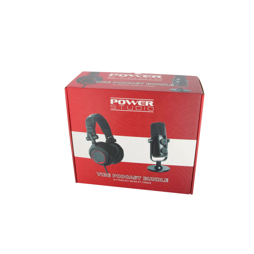 Pack micro + casque Power Studio Vibe Podcast Bundle