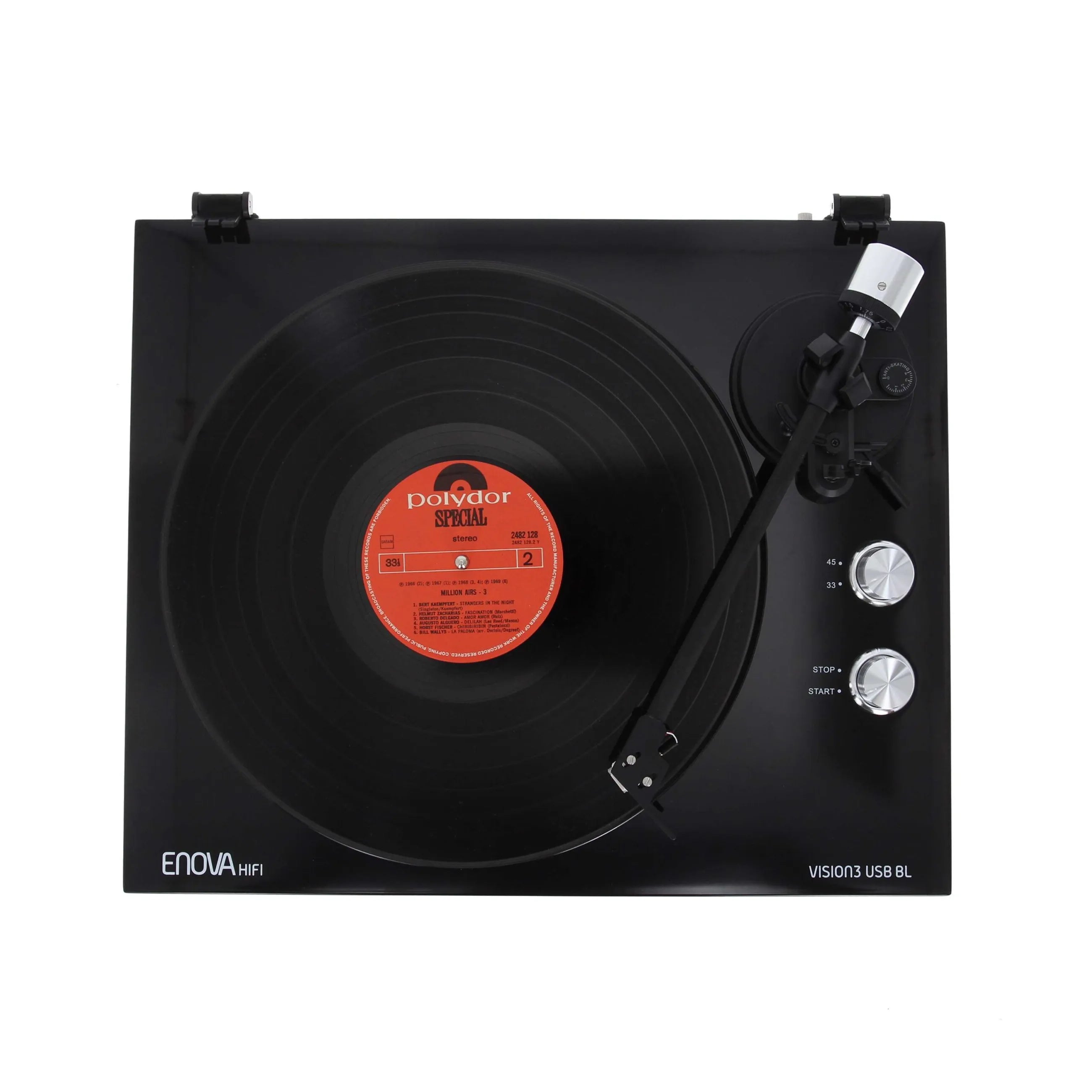 Platine Vinyle HiFi USB VISION3 USB BL