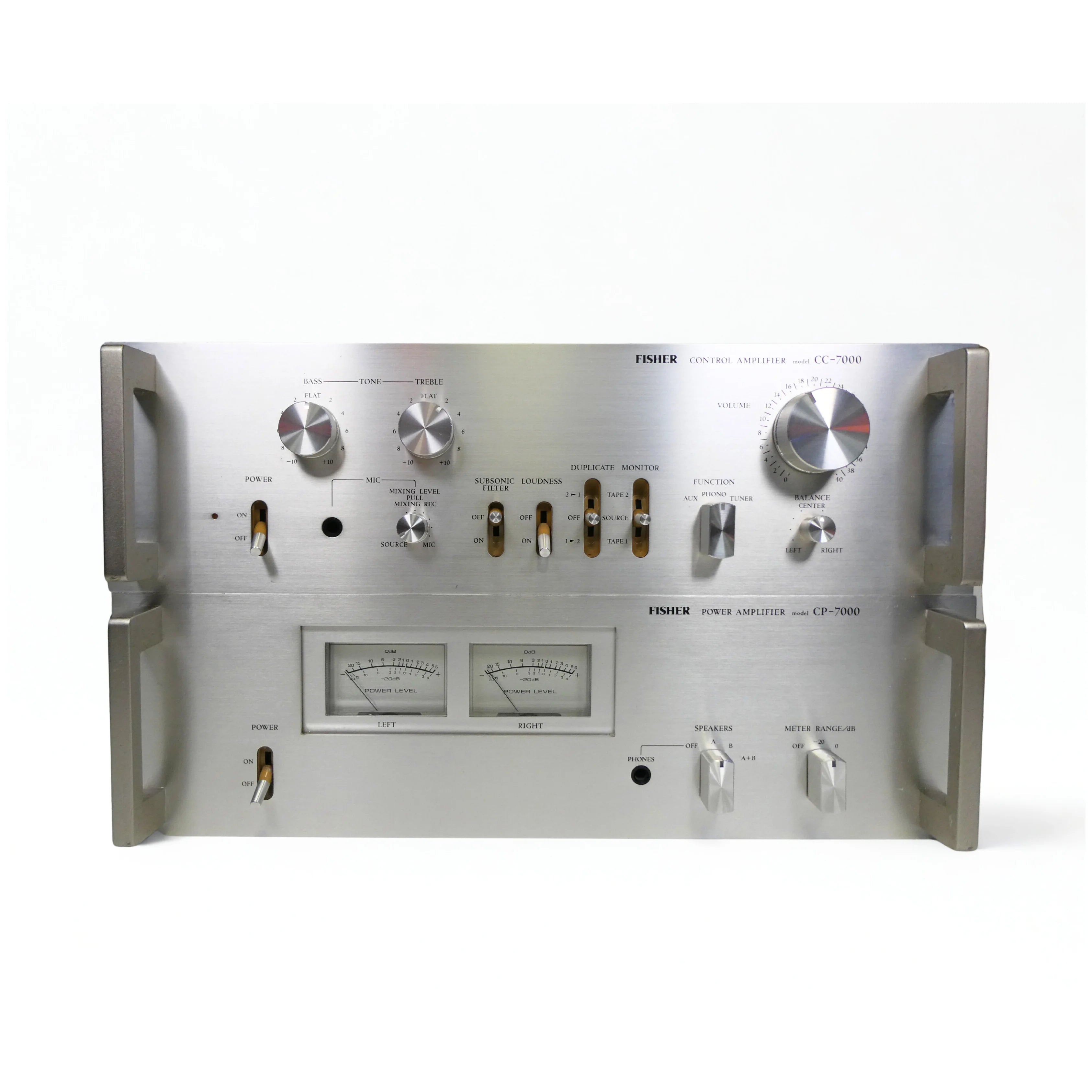 Pré ampli Fisher CC-7000 + Ampli de puissance CP-7000
