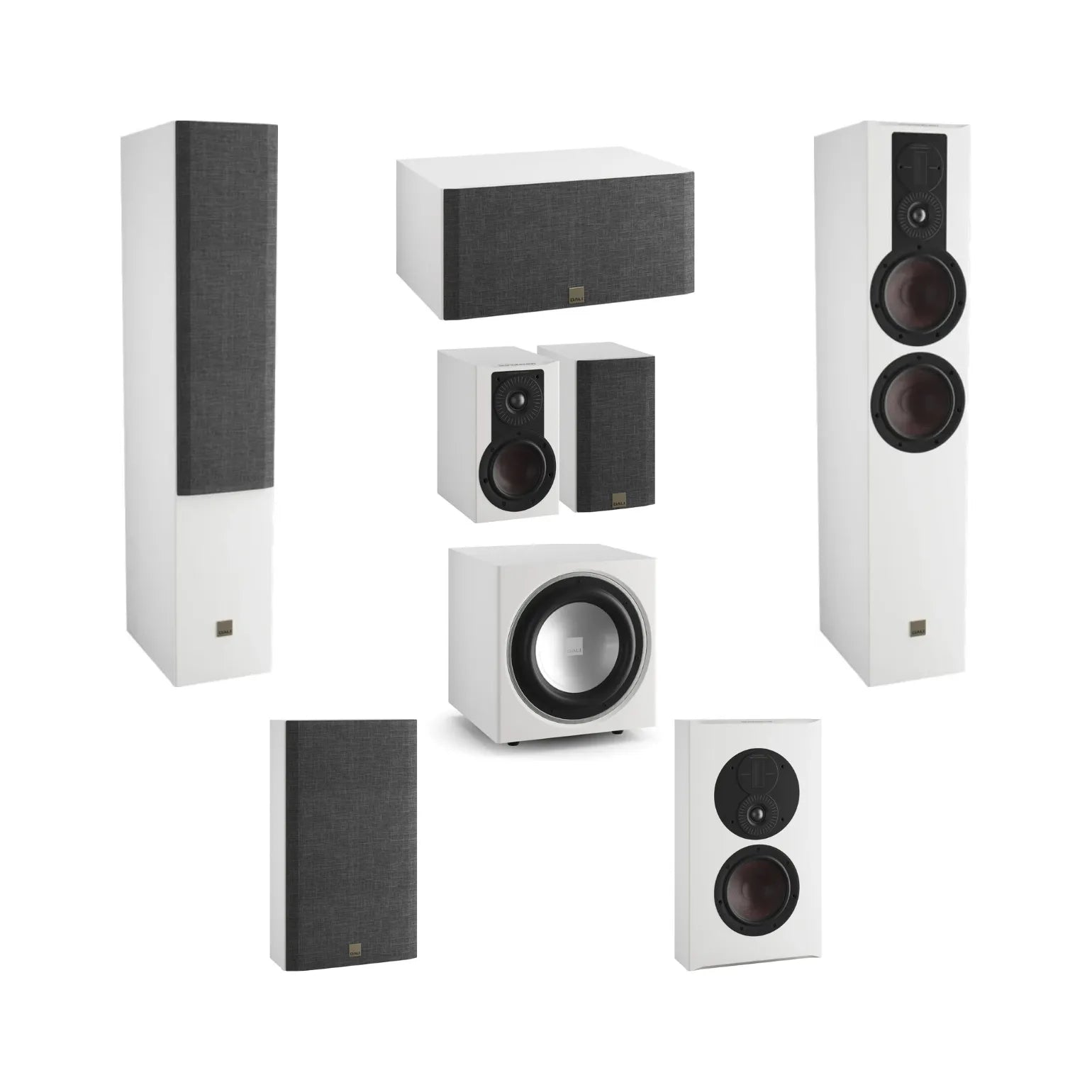 Pack d’enceintes 7.1 Dali Opticon MK2 + Sub E-9 F