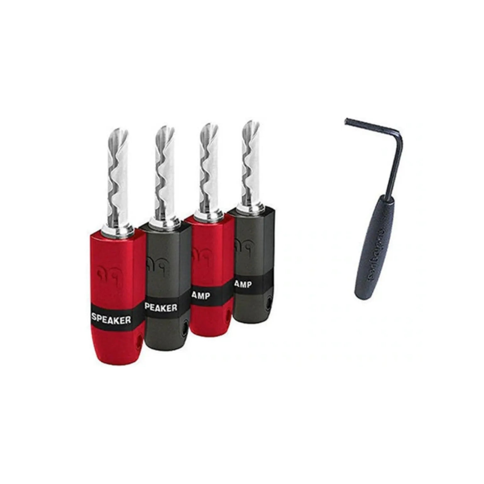 Fiches banane AudioQuest SureGrip 300 Silver (lot de 4)