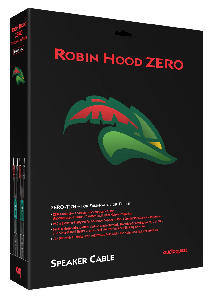 Câble d’enceintes Audioquest Robin Hood Zero Banane