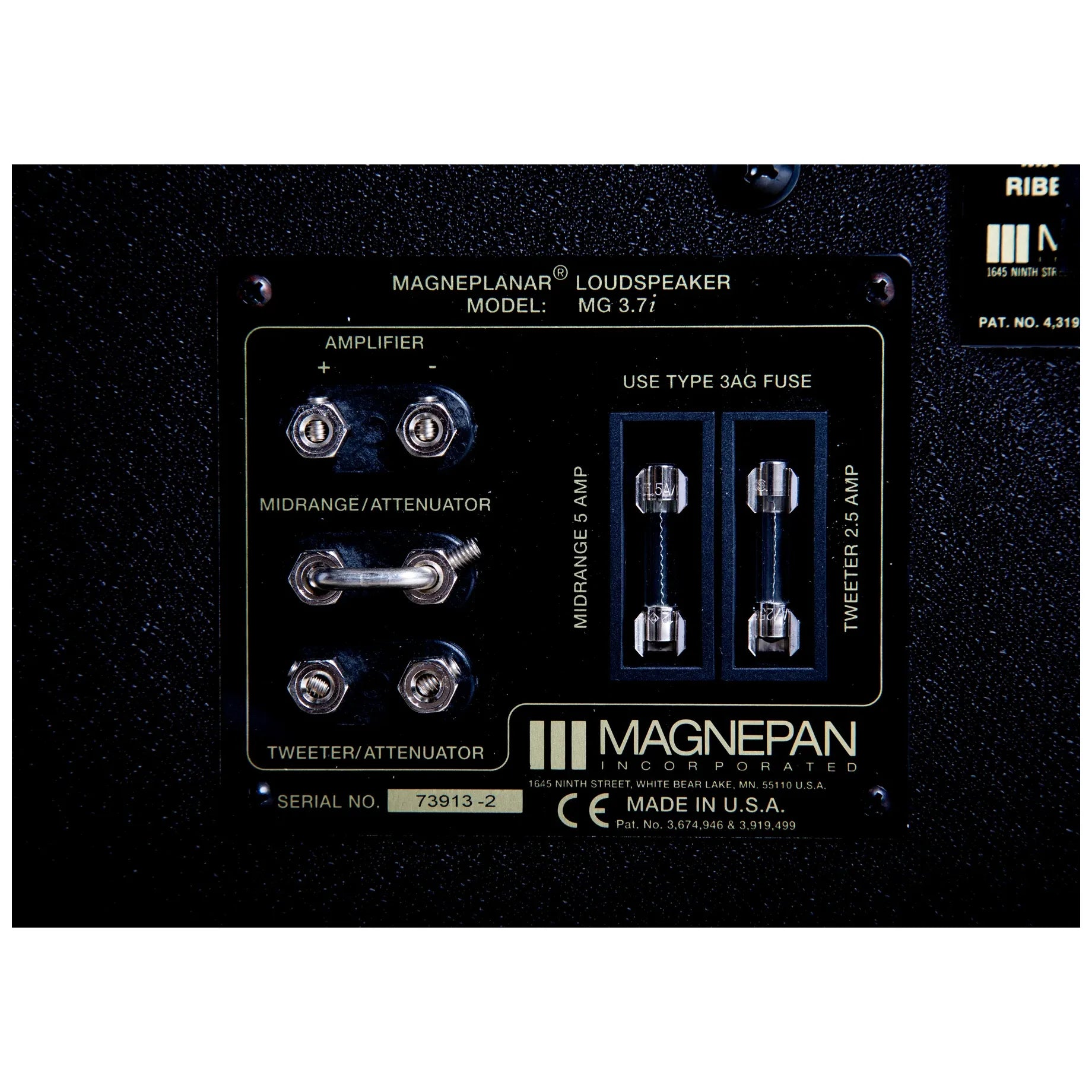 Enceintes Magnepan MG 3.7i