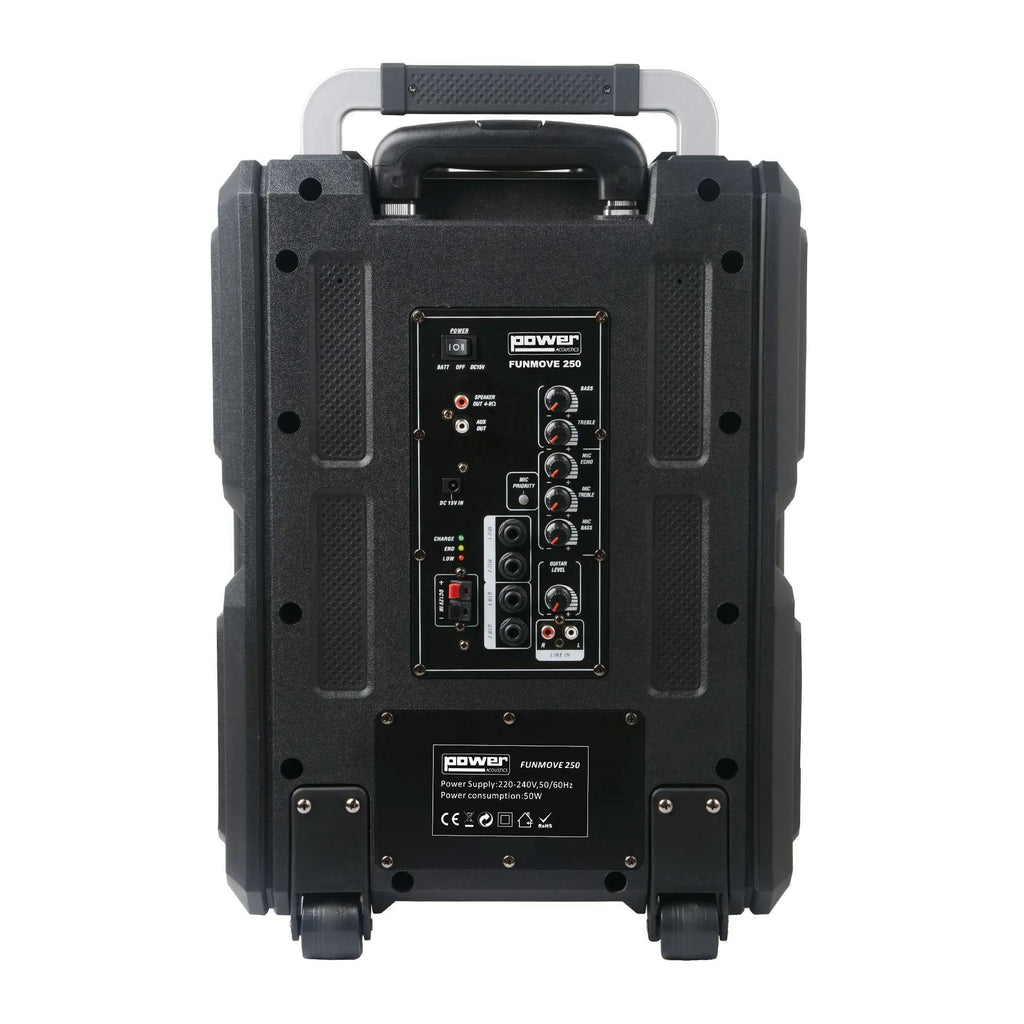 Funmove 250 Sono Portable 250 W sur batterie + 2 micros UHF