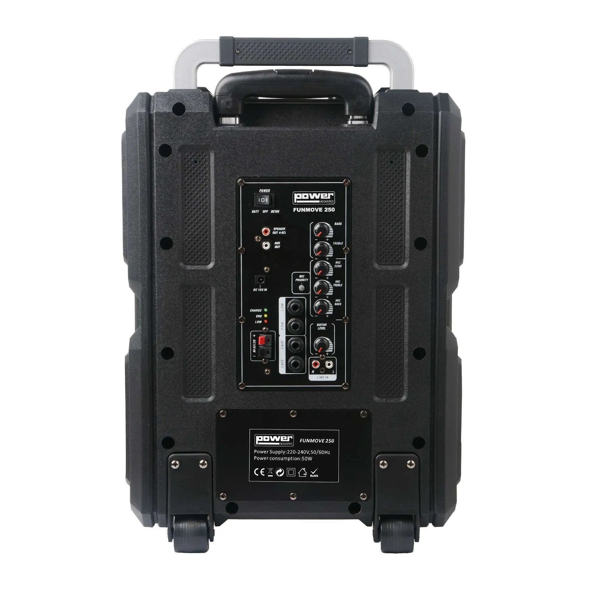 Funmove 250 Sono Portable 250 W sur batterie + 2 micros UHF